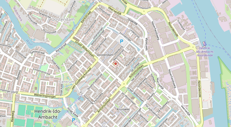 Kaart van de omgeving van de melding