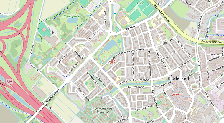 Kaart van de omgeving van de melding