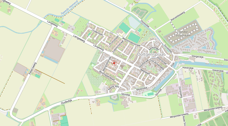 Kaart van de omgeving van de melding