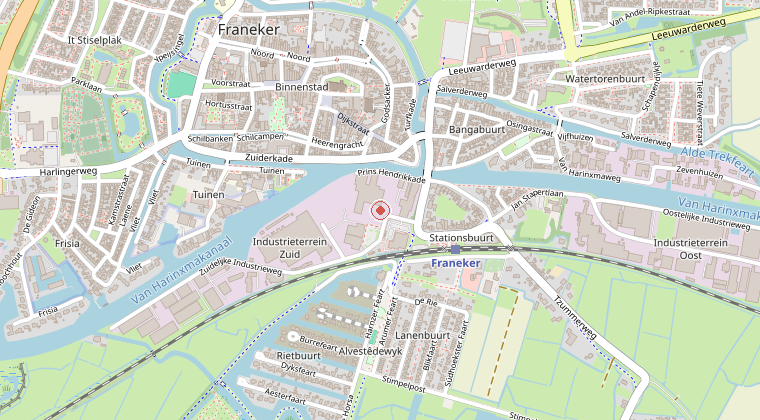 Kaart van de omgeving van de melding