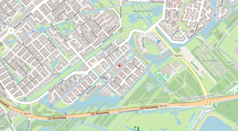 Kaart van de omgeving van de melding