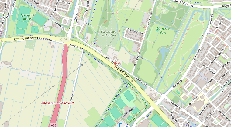 Kaart van de omgeving van de melding