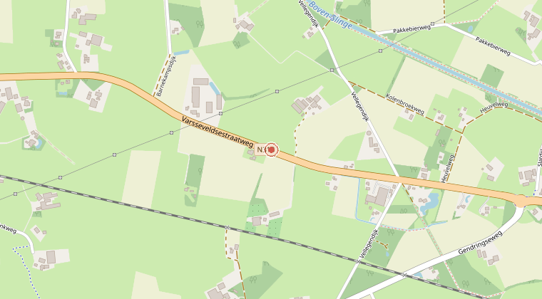 Kaart van de omgeving van de melding