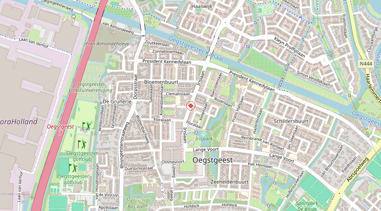 Kaart van de omgeving van de melding