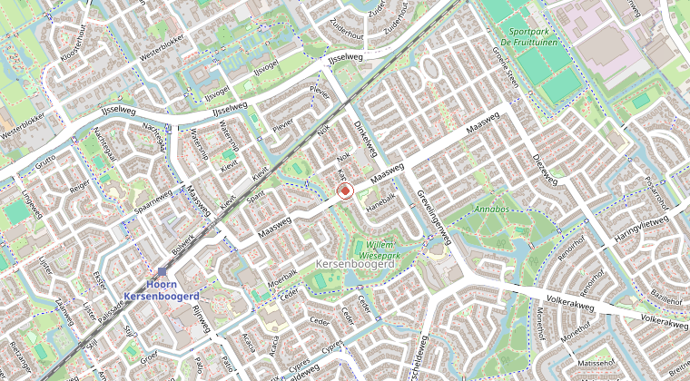 Kaart van de omgeving van de melding