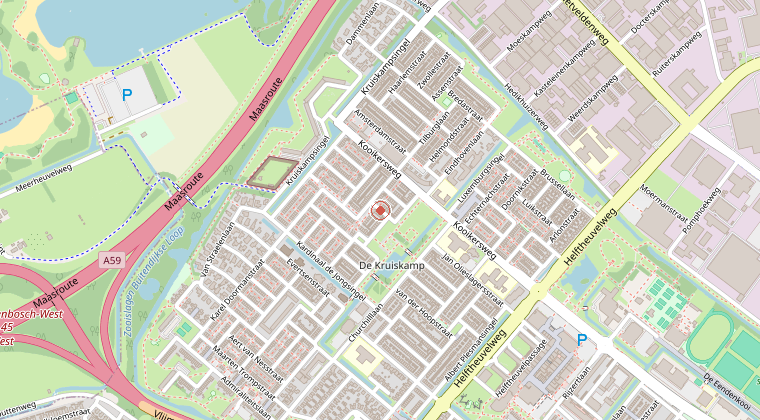 Kaart van de omgeving van de melding
