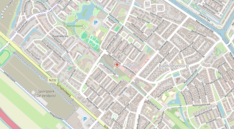 Kaart van de omgeving van de melding