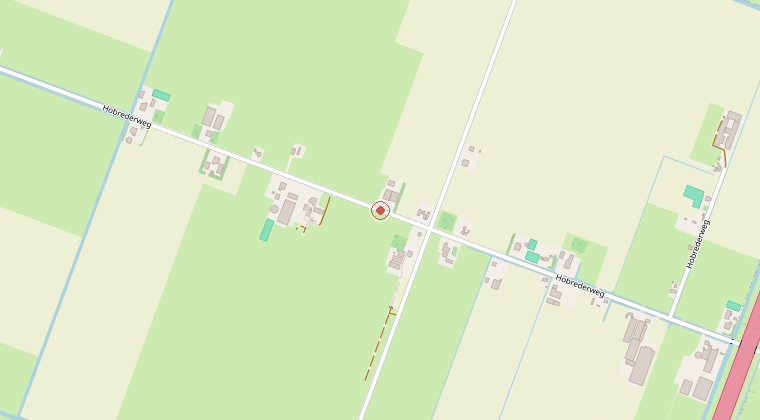 Kaart van de omgeving van de melding