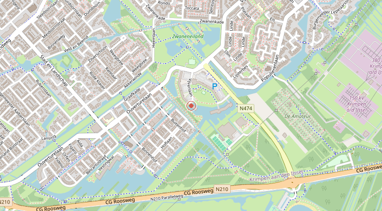Kaart van de omgeving van de melding