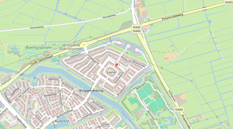 Kaart van de omgeving van de melding