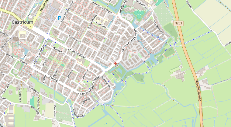 Kaart van de omgeving van de melding
