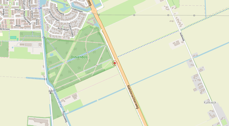 Kaart van de omgeving van de melding