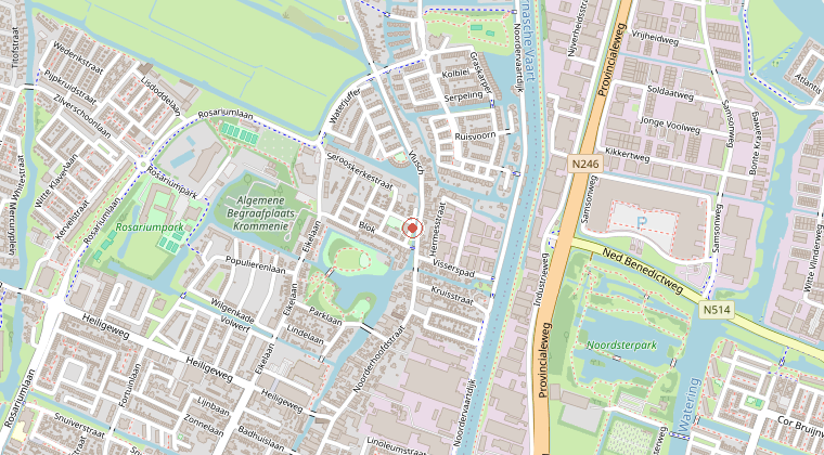 Kaart van de omgeving van de melding