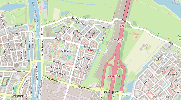 Kaart van de omgeving van de melding