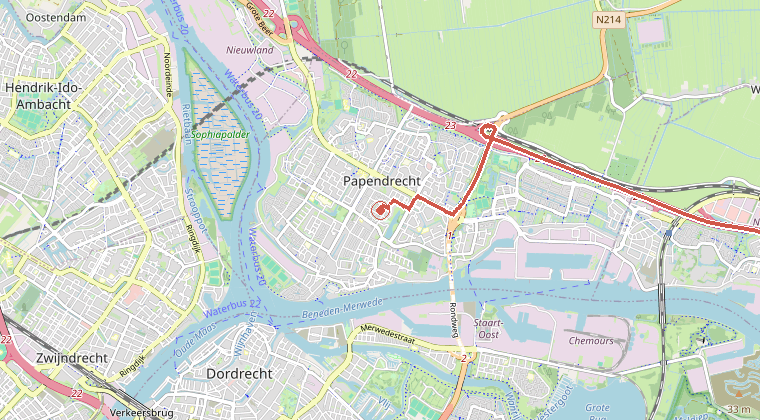Kaart van de omgeving van de melding