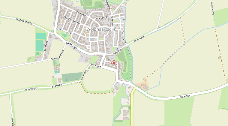 Kaart van de omgeving van de melding