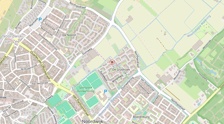Kaart van de omgeving van de melding