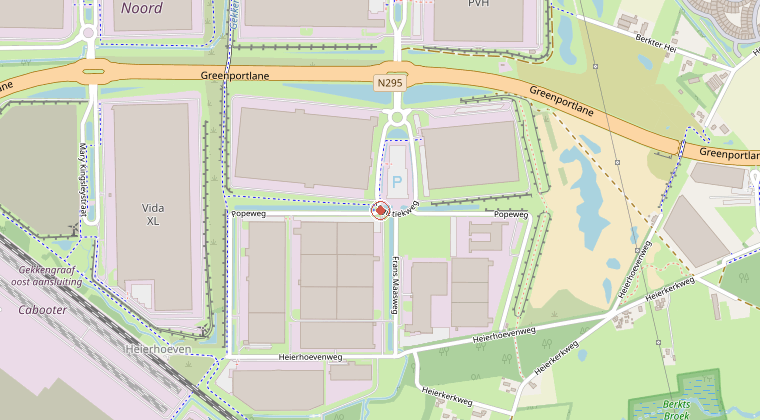 Kaart van de omgeving van de melding