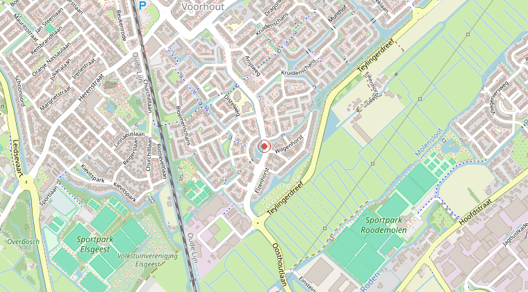 Kaart van de omgeving van de melding