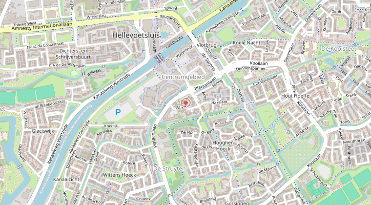 Kaart van de omgeving van de melding