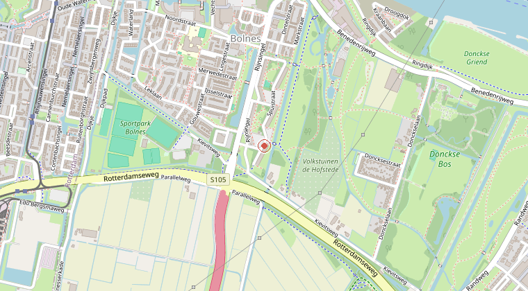 Kaart van de omgeving van de melding