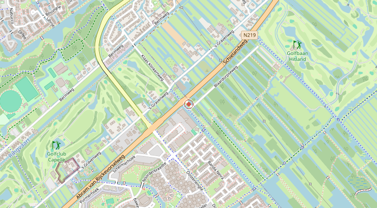 Kaart van de omgeving van de melding