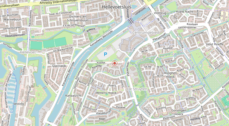 Kaart van de omgeving van de melding