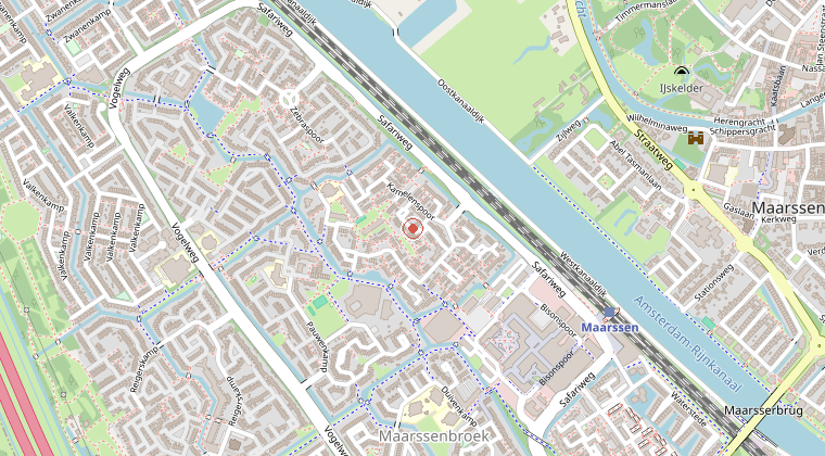 Kaart van de omgeving van de melding