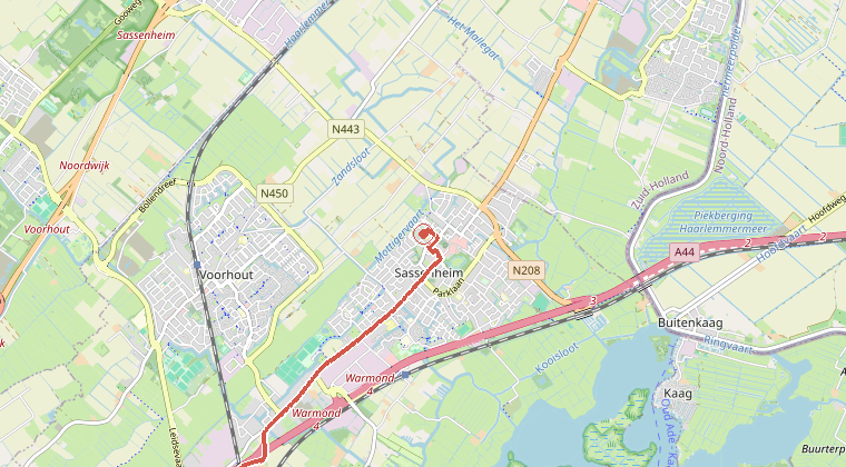 Kaart van de omgeving van de melding