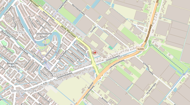 Kaart van de omgeving van de melding