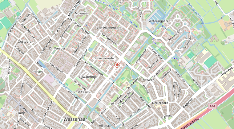 Kaart van de omgeving van de melding