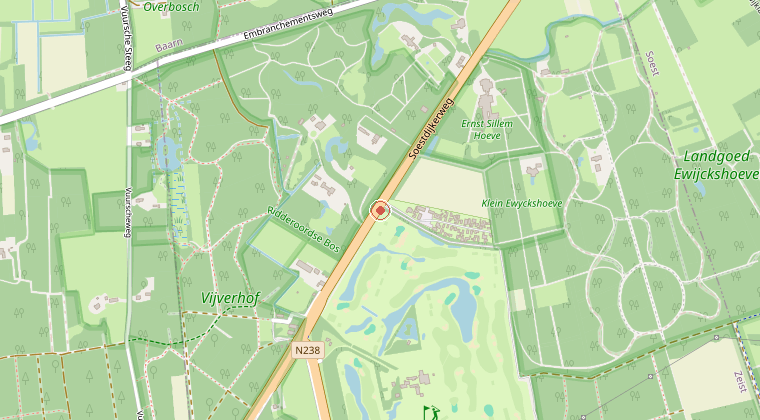 Kaart van de omgeving van de melding