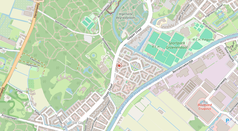 Kaart van de omgeving van de melding