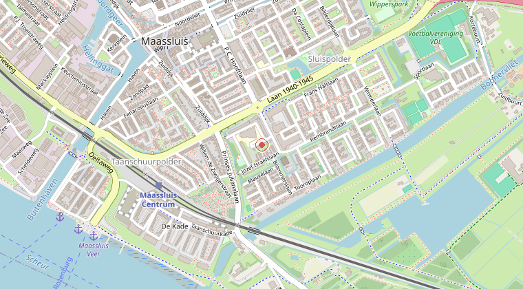 Kaart van de omgeving van de melding