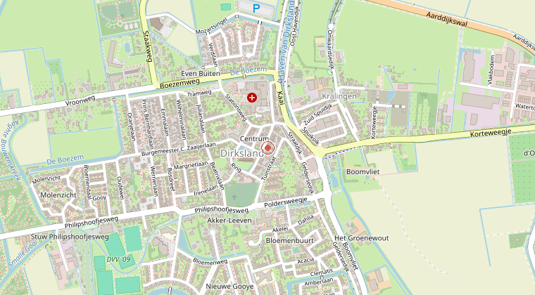 Kaart van de omgeving van de melding