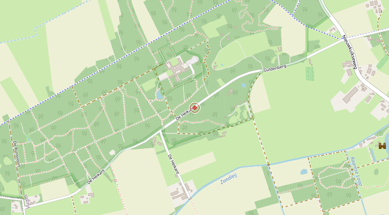 Kaart van de omgeving van de melding