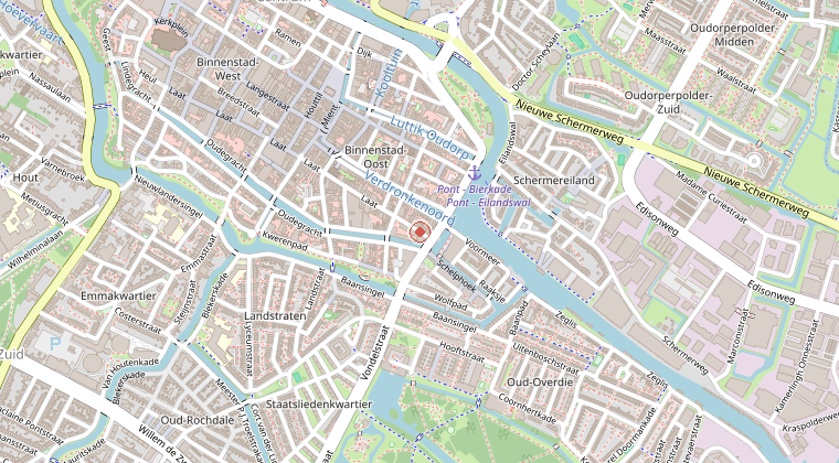 Kaart van de omgeving van de melding