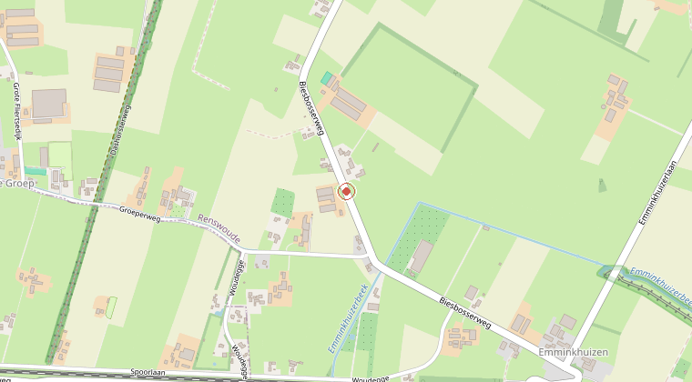 Kaart van de omgeving van de melding