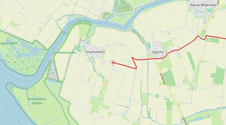 Kaart van de omgeving van de melding