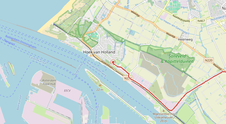 Kaart van de omgeving van de melding