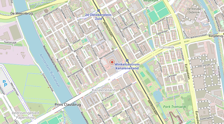 Kaart van de omgeving van de melding