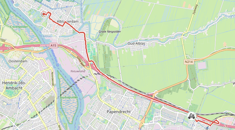 Kaart van de omgeving van de melding