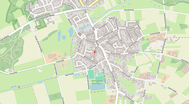Kaart van de omgeving van de melding