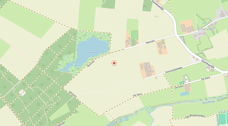 Kaart van de omgeving van de melding
