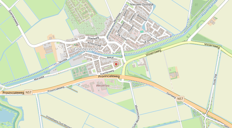 Kaart van de omgeving van de melding