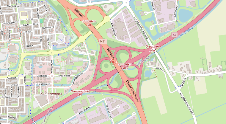 Kaart van de omgeving van de melding