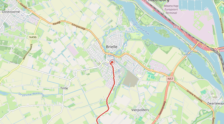 Kaart van de omgeving van de melding