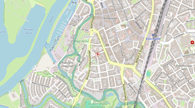 Kaart van de omgeving van de melding