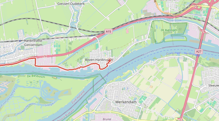 Kaart van de omgeving van de melding