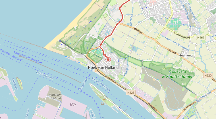Kaart van de omgeving van de melding